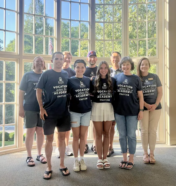 Students, faculty, and staff gathered for an August summer seminar as part of King's Vocation Across the Academy activities