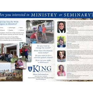 Learn what you can do with a degree in Ministry at King.