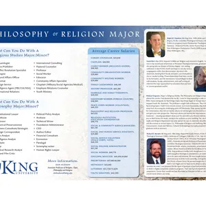 Learn what you can do with a degree in Philosophy or Religion at King.